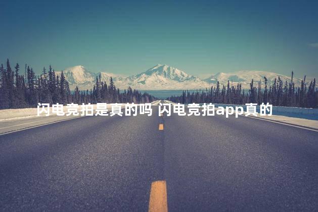 闪电竞拍是真的吗 闪电竞拍app真的假的